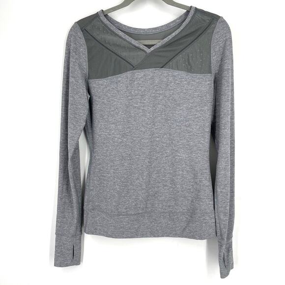 Lululemon Just Breathe Long Sleeve Top Heather Slate Gray Size 4 - Picture 1 of 9